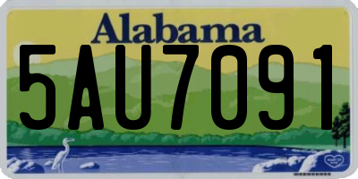 AL license plate 5AU7091