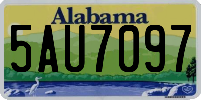 AL license plate 5AU7097