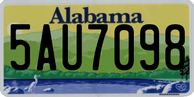 AL license plate 5AU7098