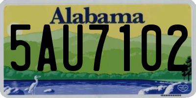 AL license plate 5AU7102