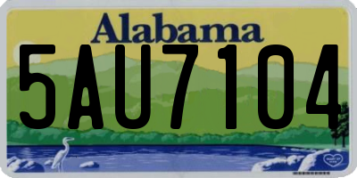 AL license plate 5AU7104