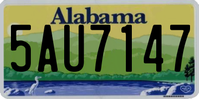 AL license plate 5AU7147