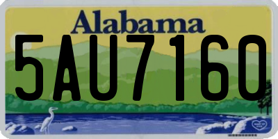AL license plate 5AU7160