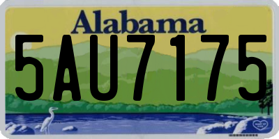 AL license plate 5AU7175