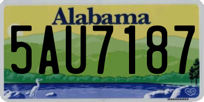 AL license plate 5AU7187