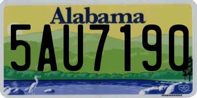 AL license plate 5AU7190