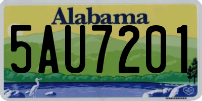 AL license plate 5AU7201