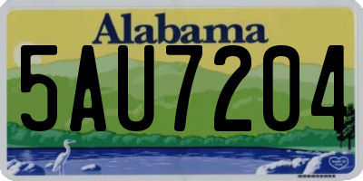 AL license plate 5AU7204
