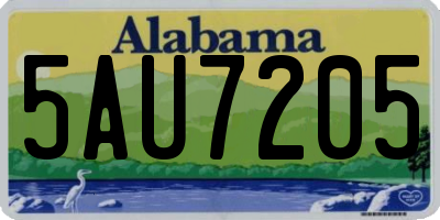 AL license plate 5AU7205