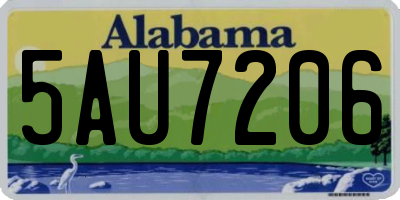 AL license plate 5AU7206