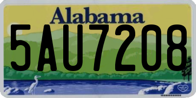 AL license plate 5AU7208