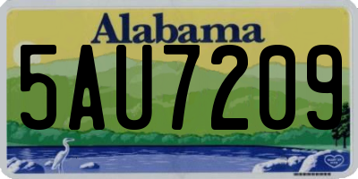 AL license plate 5AU7209