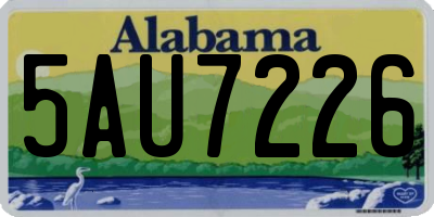 AL license plate 5AU7226