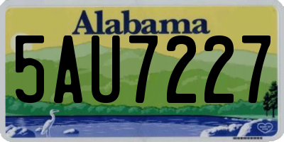 AL license plate 5AU7227