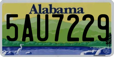 AL license plate 5AU7229