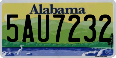 AL license plate 5AU7232
