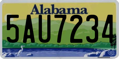 AL license plate 5AU7234