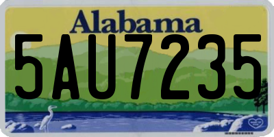 AL license plate 5AU7235