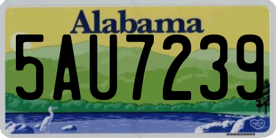 AL license plate 5AU7239
