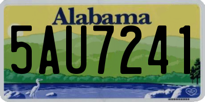 AL license plate 5AU7241