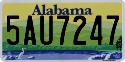 AL license plate 5AU7247
