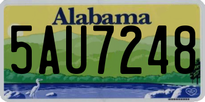 AL license plate 5AU7248
