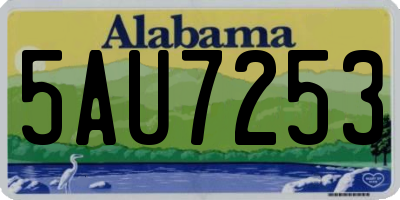 AL license plate 5AU7253