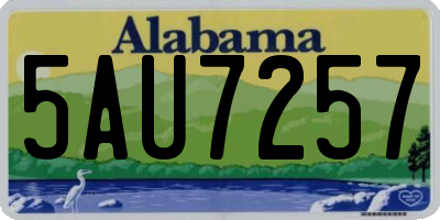 AL license plate 5AU7257