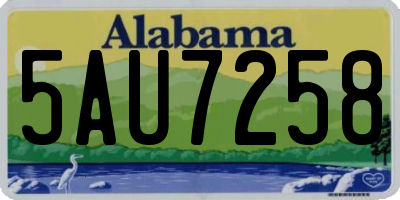 AL license plate 5AU7258