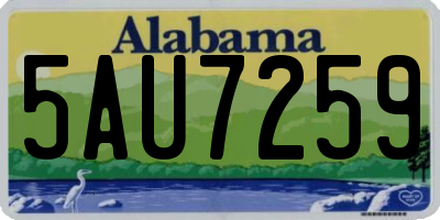 AL license plate 5AU7259