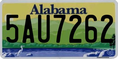 AL license plate 5AU7262