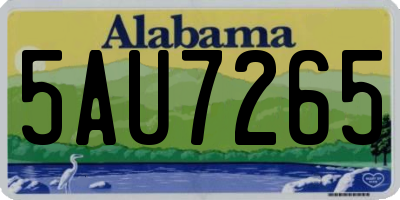 AL license plate 5AU7265