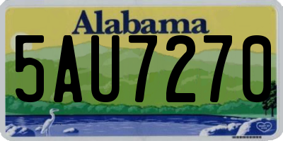 AL license plate 5AU7270