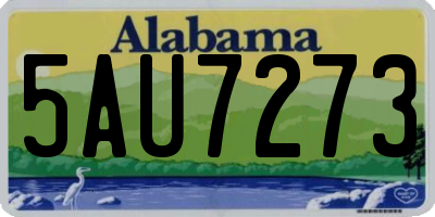 AL license plate 5AU7273