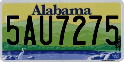 AL license plate 5AU7275