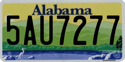 AL license plate 5AU7277