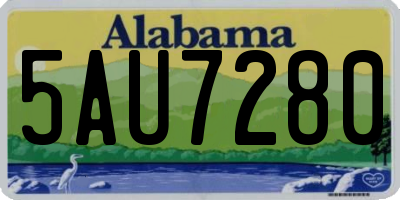 AL license plate 5AU7280
