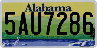 AL license plate 5AU7286