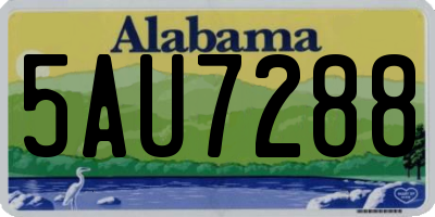 AL license plate 5AU7288
