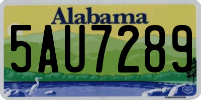 AL license plate 5AU7289