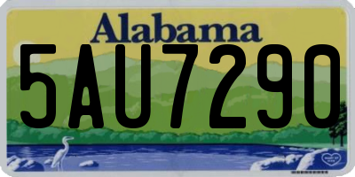 AL license plate 5AU7290