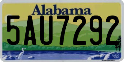 AL license plate 5AU7292