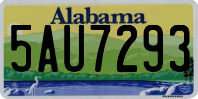 AL license plate 5AU7293