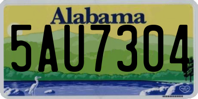 AL license plate 5AU7304