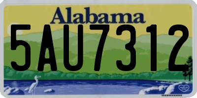 AL license plate 5AU7312