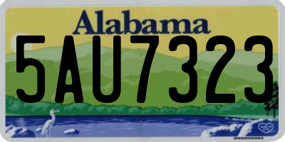 AL license plate 5AU7323