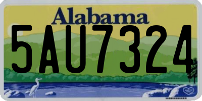 AL license plate 5AU7324