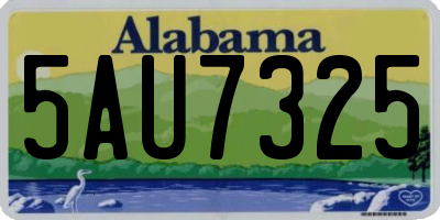 AL license plate 5AU7325
