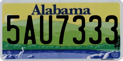 AL license plate 5AU7333