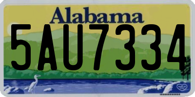 AL license plate 5AU7334